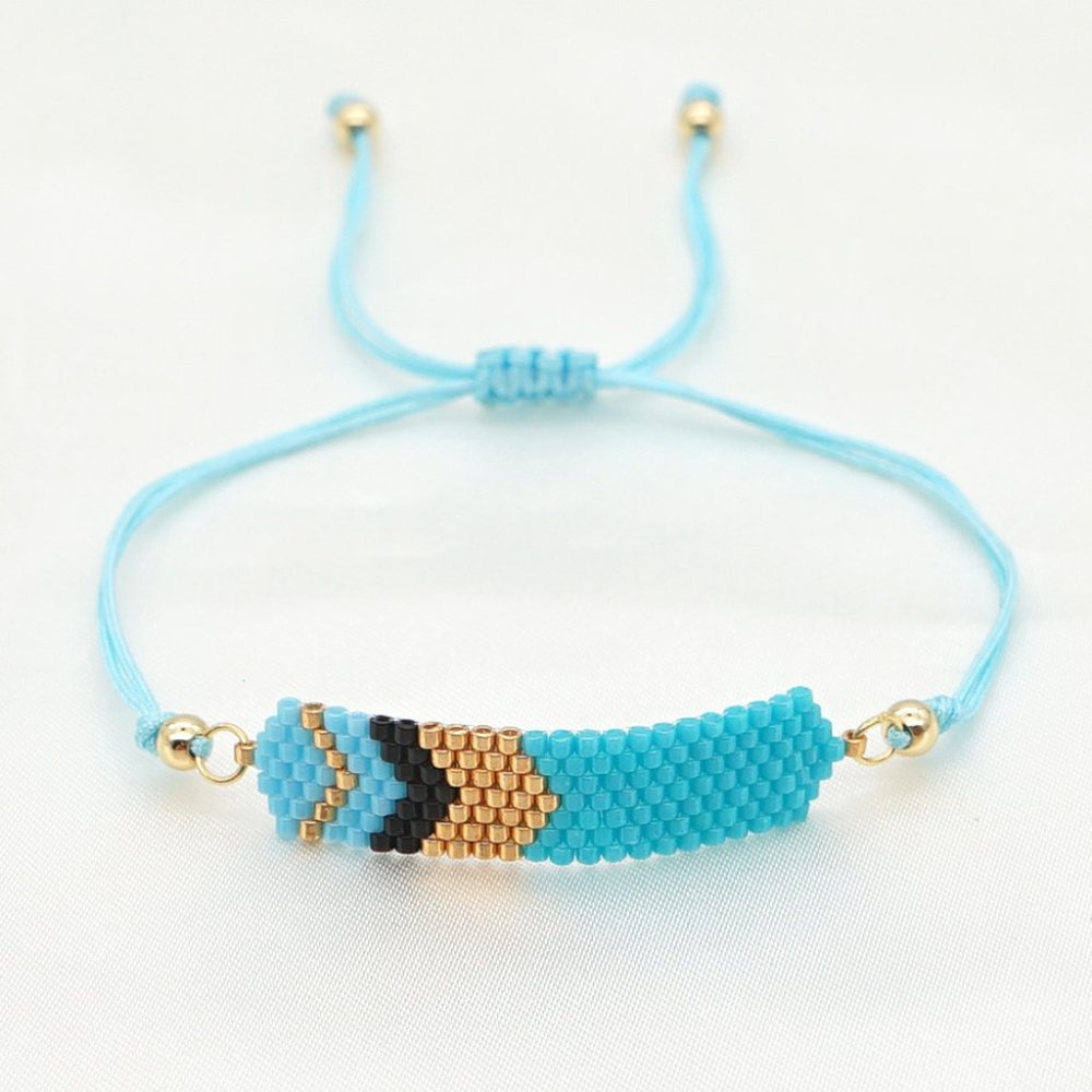 Woven miyuki/rice bead bracelet - Picture 5 of 9